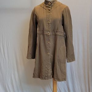 Sweet grass xl Brown coat organic cotton and hemp